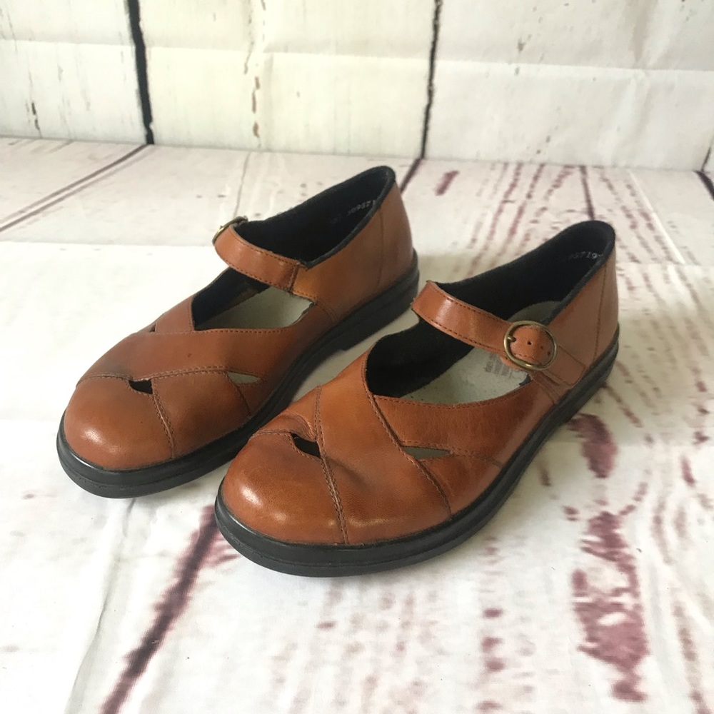 Mary Jane Rieker Brown Leather Antistress shoes